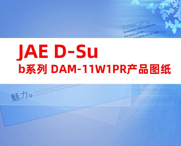 JAE D-Sub系列 DAM-11W1PR产品图纸